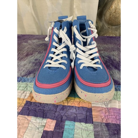 Billy Footwear Classic MDR High Top Girls Sneakers Size 7M Blue/Pink BK22100 Zip - Picture 4 of 9